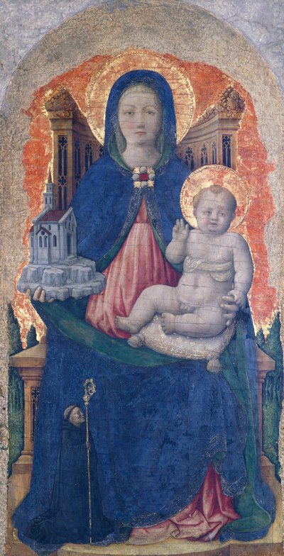 Çocuklu Madonna, Praglia Sunağının detayı, Antonio Vivarini (1418-öncesi 1484), 67x33 cm by Antonio Vivarini