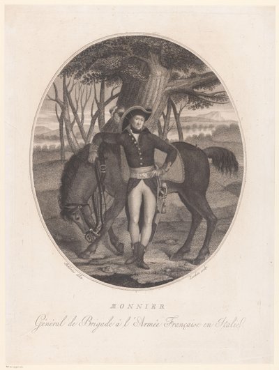 Atlı bilinmeyen bir adamın portresi Monnier (nesne üzerindeki başlık) by Antonio Zecchin