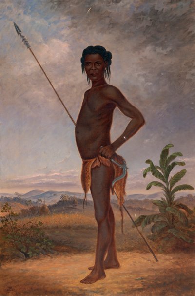 Niam-Niam Man, yak. 1893. by Antonio Zeno Shindler