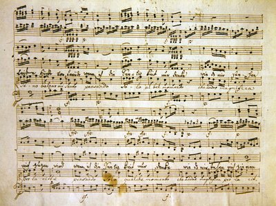 La scuola de gelosi skorundan bir el yazması sayfasının geç c18. kopyası by Antonio after Salieri