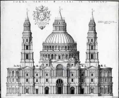 Aziz Petrus Planı, Roma, 1539 by Antonio da Sangallo