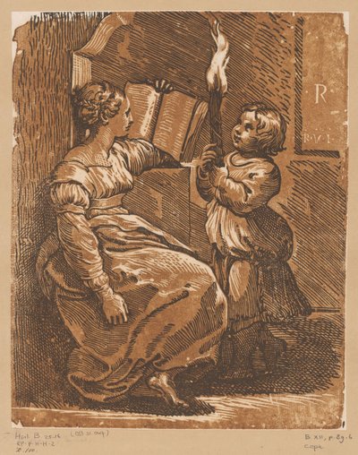 çocukla sibil okumak by Antonio da Trento (attributed to)