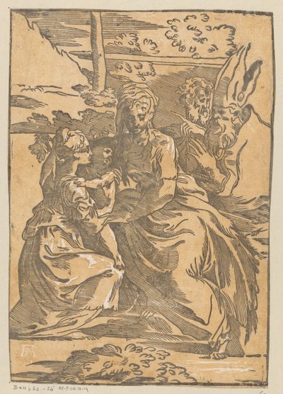 Kadın aziz Mesih çocuğunu alır by Antonio da Trento (possibly)