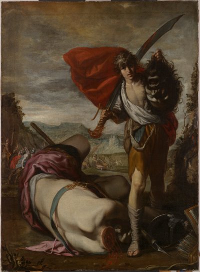 Goliath Başkanı ile David by Antonio del Castillo y Saavedra