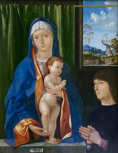 Çocuk ve donör ile Meryem Ana by Antonio known as lo Zingaro Solaro