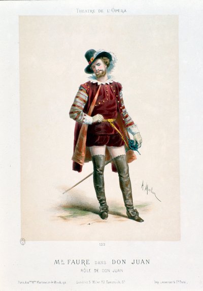 Şarkıcı Jean-Baptiste (Jean Baptiste) Faure (1830-1914), Paris