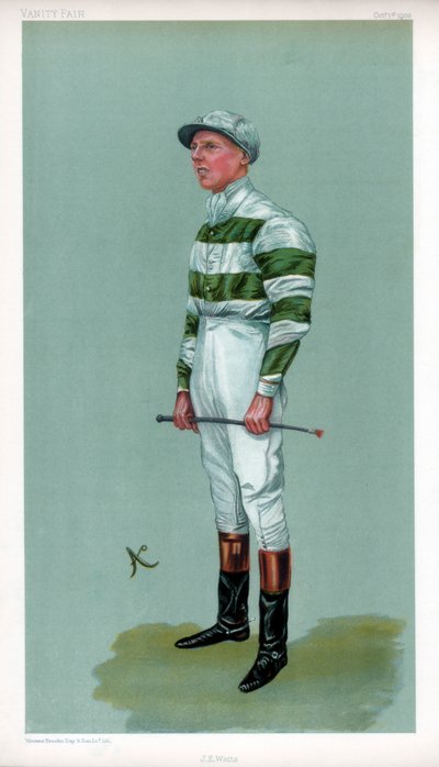John Evelyn Watts, İngiliz jokey, 1903. by Ao