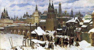 17. yüzyılda Moskova. All Saints Köprüsü, 1901 by Apollinari Mikhailovich Vasnetsov