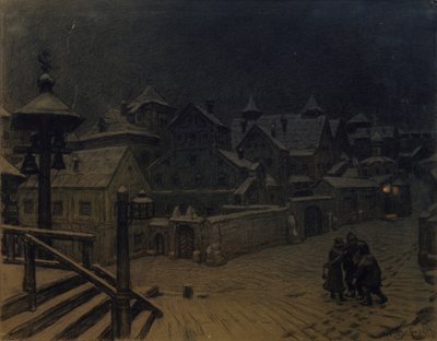 Uyuyan boyar konakları, 1918 by Apollinari Mikhailovich Vasnetsov