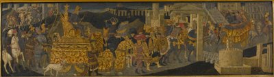 Scipio Africanus'un Zaferi (panelde altın ve gümüş ile tempera) by Apollonio (studio of) & Marco del Buono (1402-89)