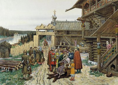 Bir Feodal Rus Prensi Mahkemesi, 1908. by Appolinari Mikhaylovich Vasnetsov