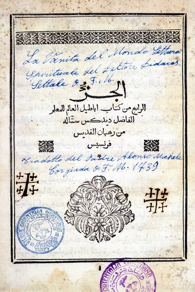 Peder Alonso Michele tarafından 1739