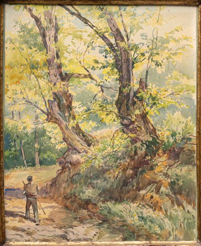 Ağaçtaki Figürler (suluboya) by Arcangelo Salvarani