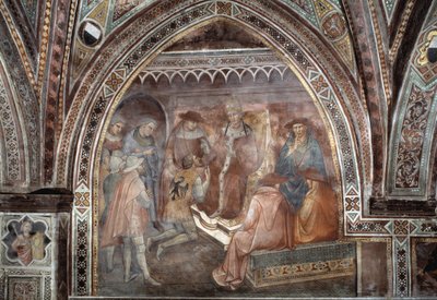 Papa Alexander III - Fresk by Aretino Luca Spinello or Spinelli
