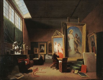 Atelier dAry Scheffer, rue Chaptal, 1851. by Arie Johannes Lamme