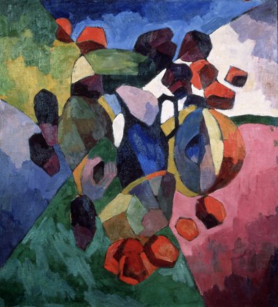 Mavi sürahi ve meyveler, 1913 by Aristarkh Vasilievic Lentulov