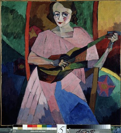 gitarlı kadın (gitarlı kadın). Aristarkh Vasilyevich Lentulov