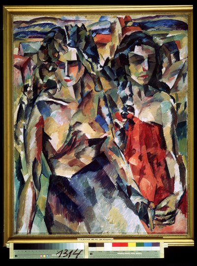 İki kadın by Aristarkh Vasilievic Lentulov