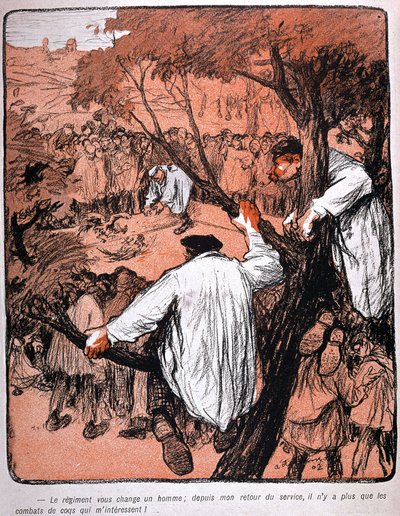 Kuzey Fransa'da Delannoy tarafından yapılan kokteyl dövüşü - “” L'plate au beurre” n°134, du 24/10/1903 by Aristide Delannoy