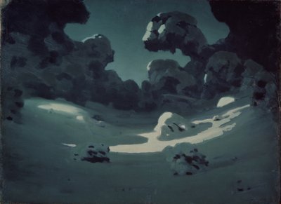 Ahşapta ay ışığı lekeleri. Kış, 1898-1908 by Arkhip Ivanovich Kuindzhi
