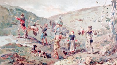 Hamallarla 13. Yüzyıl Av Partisi by Armand Jean Heins