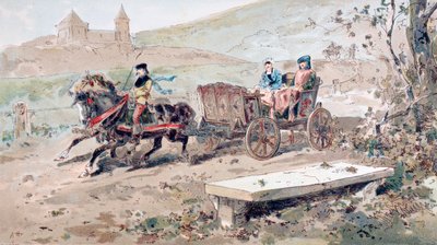 16. Yüzyıl Atlı Açık Araba by Armand Jean Heins