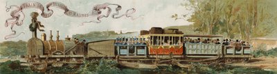 First train from Brussels to Mechelen, Belgium, 1835  by Armand Jean Heins