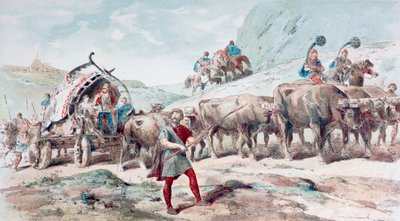 Öküz tarafından çizilmiş sinir arabası by Armand Jean Heins