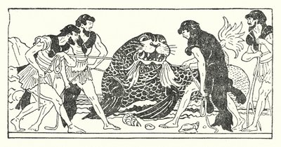 Menelaus ve arkadaşları deniz tanrısı Proteus