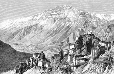 Dankar, Lahul ve Spiti, Hindistan, 1895. by Armand Kohl