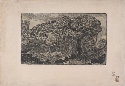 L'Orage (The Storm) 1893 (gravür ve yumuşak zemin gravürü) by Armand Séguin