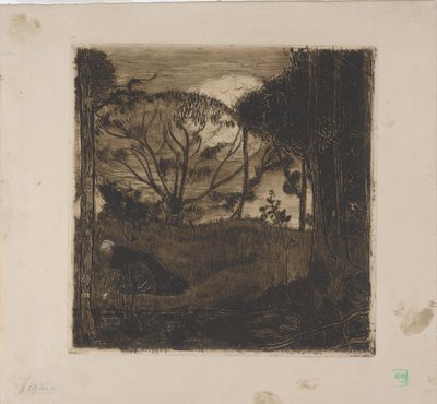 Le Soir (Akşam) veya La Glaneuse (The Gleaner) 1893 (gravür, aquatint, yıkama ve rulet) by Armand Séguin