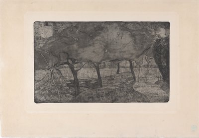 Les Pommiers (Elma Ağaçları) 1893 (dağlama, aquatint & drypoint) by Armand Séguin