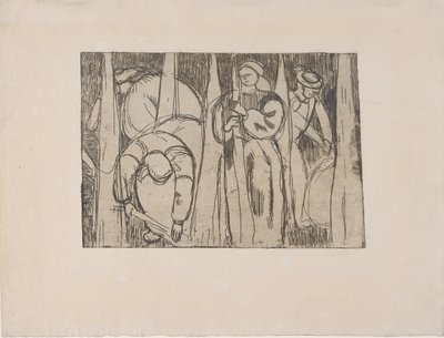 Les Rouisseuses (Keten Toplayıcılar) 1893 (gravür) by Armand Séguin