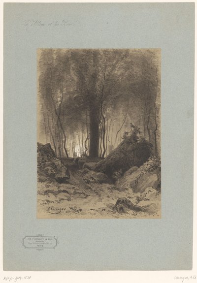Kayalar ile orman manzarası Köyler ve ormanlarla dolu manzaralar (dizi başlığı) Le köy et les bois (nesne üzerinde dizi başlığı) by Armand Theophile Cassagne