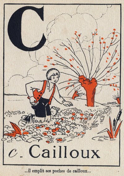 Harf C: L'ABC du Petit Poucet'te "Çakıl Taşları" by Armand de Quatrefages
