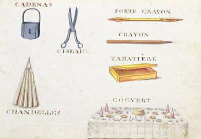 'A French Alphabet Book of 1814'ten çizimler, pub. Charles Plante Güzel Sanatlar, 1814 by Arnaud de Beauregard