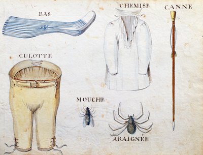 'A French Alphabet Book of 1814'ten çizimler, pub. Charles Plante Güzel Sanatlar, 1814 by Arnaud de Beauregard