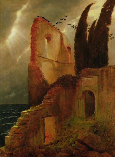 Deniz kenarındaki harabe by Arnold Böcklin