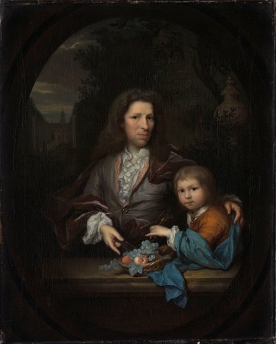 Jan van de Poll (1668-1745) ve oğlu Harmen Hendrick (1697-1772). by Arnold Boonen