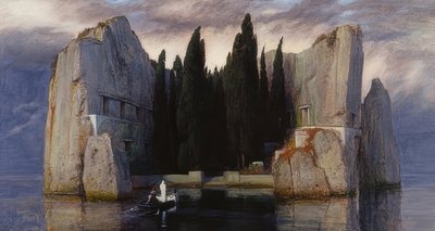 Ölüler adası. 1883 (beşin üçüncü versiyonu) by Arnold Böcklin