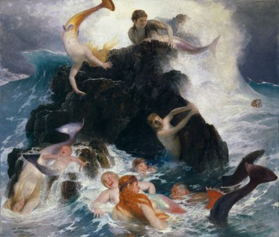 Nereides Oyunu, 1886 by Arnold Böcklin