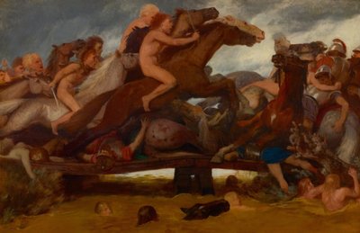 Köprüde savaş, 1889. by Arnold Böcklin