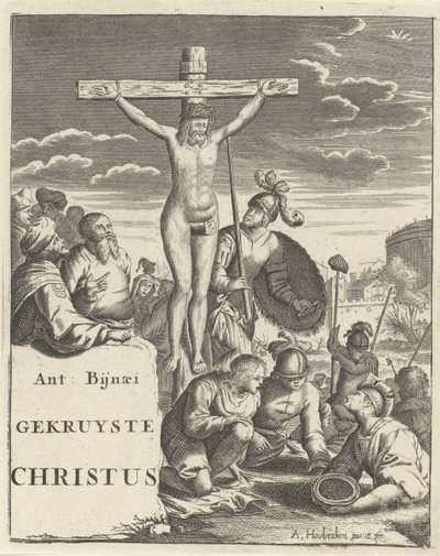 İsa çarmıhta Başlık sayfası: A. Bynaeus, Christ Crucified, 1725 by Arnold Houbraken