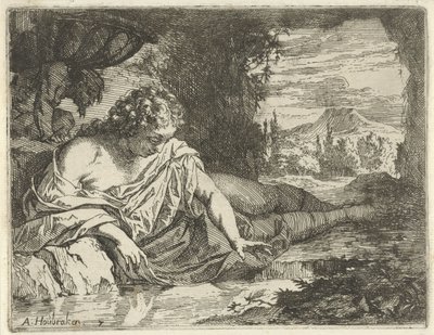 Nergis Ressamların, heykelcilerin vb. hizmetinde açılan günah heykelleri sahnesi (dizi adı) by Arnold Houbraken