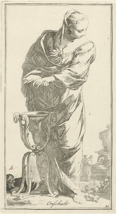 masumiyetin kişileştirilmesi Masumiyet (nesne üzerindeki başlık) Kırk bir parça, birkaç Sinne heykeli (seri başlığı) by Arnold Houbraken