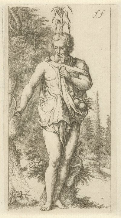 Priapus Ressamların, heykelcilerin vb. hizmetinde açılan günah heykelleri sahnesi (dizi adı) by Arnold Houbraken