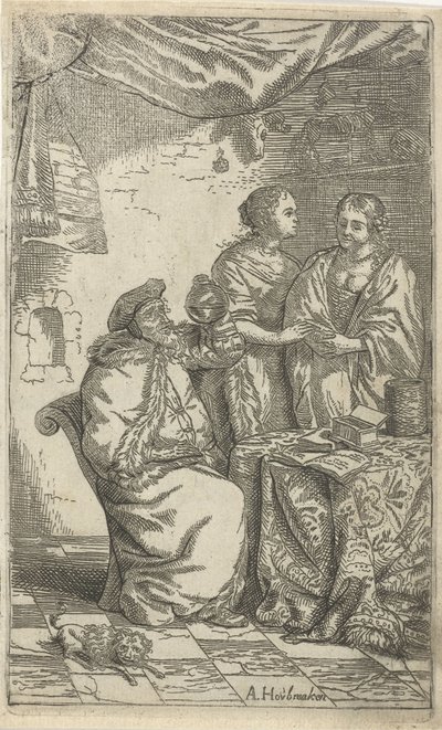çiş görüntüleyici ile iki kadın by Arnold Houbraken