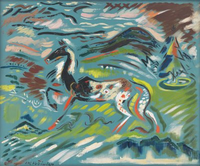 At, 1940 dolayları (tuval üzerine yağlı boya) by Arnold Peter Weisz Kubincan