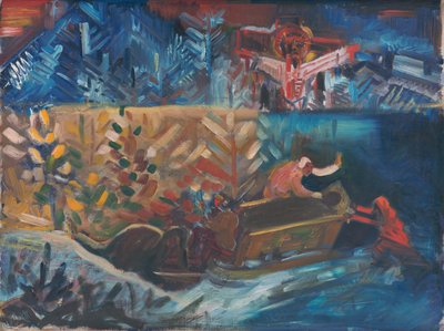 Hasta taşımak, 1940 civarı (tuval üzerine yağlı boya) by Arnold Peter Weisz Kubincan